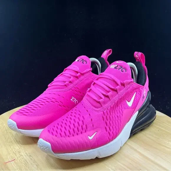 NIKE MAX 270 (GS) LASER FUCHSIA PINK-WHITE SZ 6.5Y-WOMENS SZ 8 [943345-602]